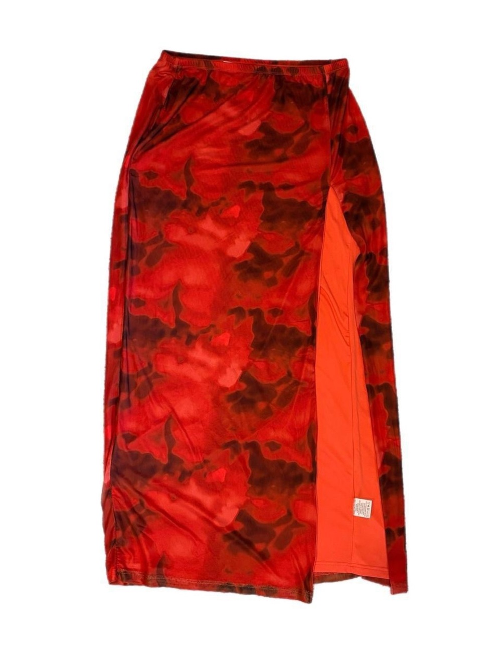 Women’s Red Side Slit Skirt
